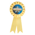 ROSETTE YELLOW RIBBON, 2 inch MYLAR