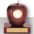 ROSEWOOD APPLE CLOCK ON BASE