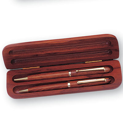 ROSEWOOD BOX,PEN, & PENCIL SET