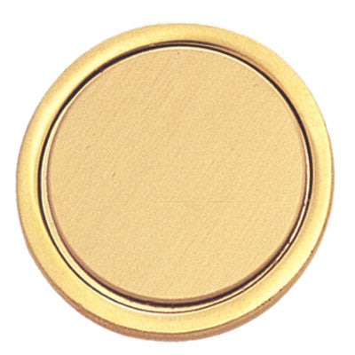 ROUND SATIN BRASS BROOCH PIN WITH PIN BACK