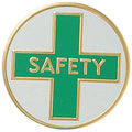 7/8-Inch in Diameter Round Metal Litho-Printed Safety Medallion Insert with Enameled Finish