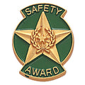 SAFETY AWARD PIN STAR & WREATH