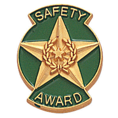 SAFETY AWARD PIN STAR & WREATH