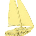 5 INCH GOLD PLASTIC SAILBOAT TROPHY FIGURE