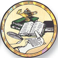2 Inch in Diameter Round Scholastic Achievement Insert with Mylar Detailing