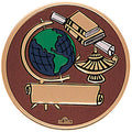 2 Inch in Diameter Round Metal Litho-Print Scholastic Medallion Insert