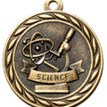 Metal 2-Inch in Diameter Round Science Medal with Customizable Back in Multiple Colours
