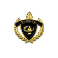 1 INCH WREATH WITH LAMP OF LEARNING SERVICE LAPEL PIN