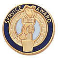 SERVICE AWARD PIN ENAMELED, CLUTCH BACK