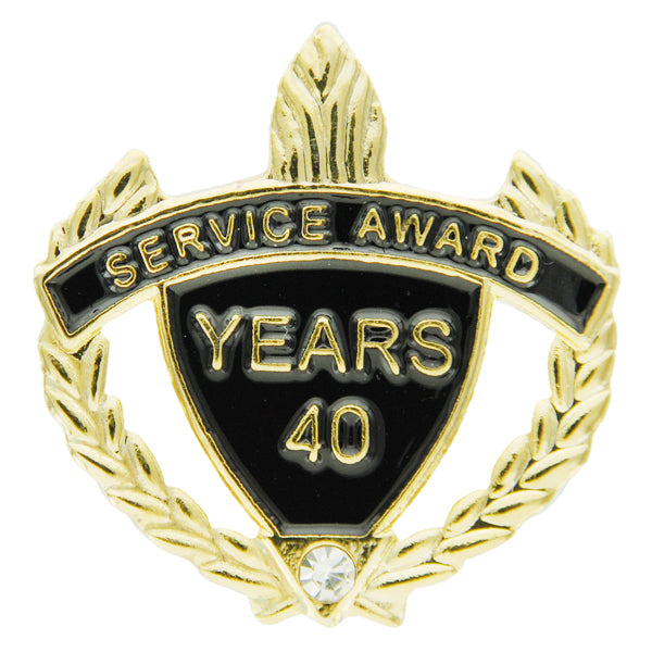 SERVICE AWARD PIN WITH RHINESTONE, 40 YEARS – Graduation Inc.