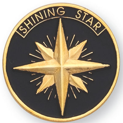 SHINING STAR PIN 1 INCH GOLD
