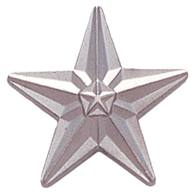 SILVER STAR PIN 3/4 INCH
