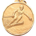 1-1/4 Inch Die-Struck Womens Skiing Medal in Gold, Silver, or Bronze