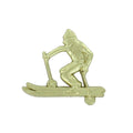 SKIING CHENILLE PIN GOLD