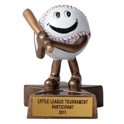 SMALL RESIN BASEBALL TROPHY