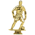 5 INCH GOLD PLASTIC MALE SOCCER FORWARD TROPHY FIGURE