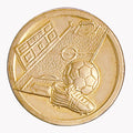 1-Inch in Diameter Round Metal Soccer Medallion Insert in Multiple Colors
