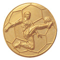 1-Inch in Diameter Round Metal Mens Soccer Medallion Insert in Multiple Colors