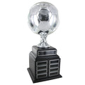 SOCCER PERPETUAL TROPHY, HEIGHT 19 INCHES, 8 INCH SILVER BALL