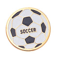 SOCCERBALL ENAMELED PIN GOLD