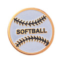 SOFTBALL ENAMELED PIN GOLD