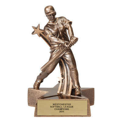 SOFTBALL FEMALE RESIN TROPHY - NO PLATE