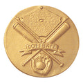 1-Inch in Diameter Round Metal Softball Themed Medallion Insert in Multiple Colors