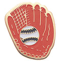 SOFTBALL & GLOVE ENAMELED PIN