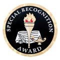 2 Inch in Diameter Round Special Recognition Insert with Mylar Detailing