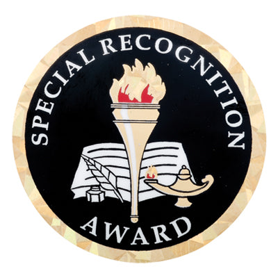 2 Inch in Diameter Round Special Recognition Insert with Mylar Detailing