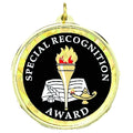 2-1/4 Inch in Diameter Round Special Recognition Medal with Mylar Detailing and Customizable Back