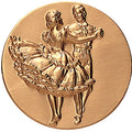 SQUARE DANCE, 2 INCH STAMPED INSERT