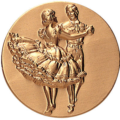 SQUARE DANCE, 2 INCH STAMPED INSERT