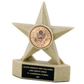 STAR BEIGE RESIN , 7 INCH , HOLDS 2 INCH  MYLAR, WITHOUT PLATE