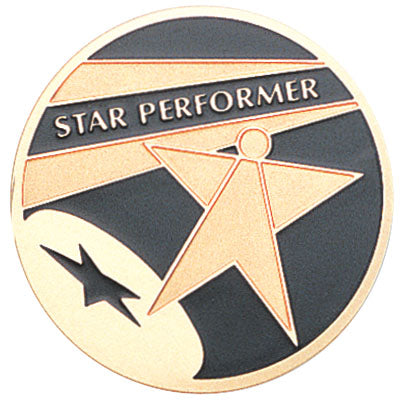 STAR PERFORMER, 2 INCH ETCHED ENAMELED