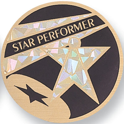 2 Inch in Diameter Round Star Performer Insert with Mylar Detailing