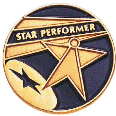 STAR PERFORMER ENAMELED PIN