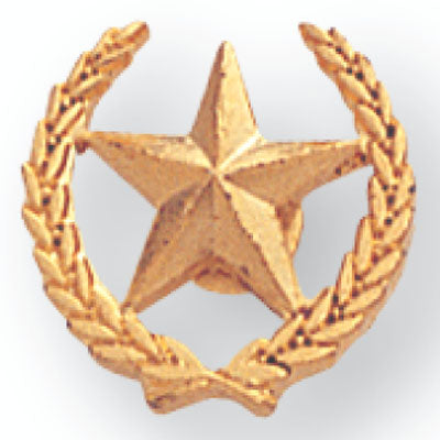 STAR & WREATH PIN 1/2 INCH