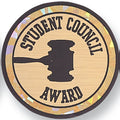 2 Inch in Diameter Round Student Council Insert with Mylar Detailing