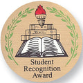 2 Inch in Diameter Round Student Recognition Themed Insert with Mylar Detailing