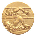 1-Inch in Diameter Round Metal Womens Swimming Medallion Insert in Multiple Colors