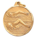 1-1/4 Inch Die-Struck Mens Swimming Medal in Gold, Silver, or Bronze
