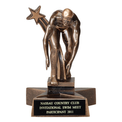 SWIMMING MALE RESIN TROPHY - NO PLATE
