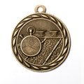 Metal 2-Inch in Diameter Round Swimming Medal with Customizable Back in Multiple Colours