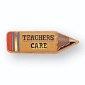 TEACHERS CARE PIN ENAMELED