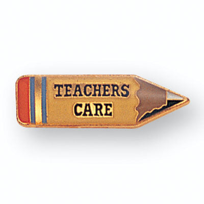 TEACHERS CARE PIN ENAMELED