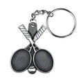 1-3/4 INCH PEWTER TENNIS KEY CHAIN