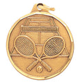 1-1/4 Inch Die-Struck Tennis Medal in Gold, Silver, or Bronze
