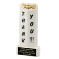 THANK YOU CAST STONE RESIN TROPHY WITH PLATE