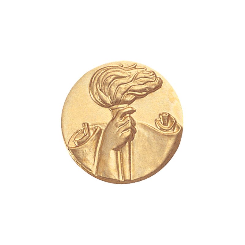 1-Inch in Diameter Round Metal Torch Medallion Insert in Multiple Colors